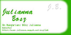 julianna bosz business card